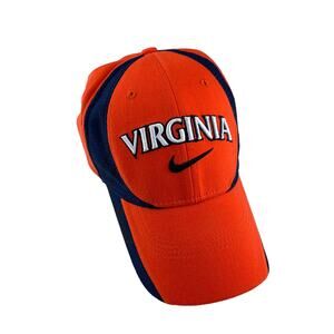New Nike University of Virginia UVA Baseball Cap Orange Wool Blend Men’s M L